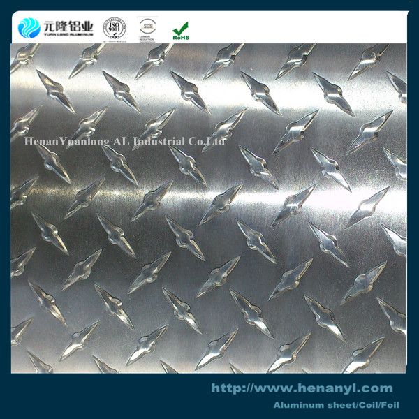 1060 3003 5052 5754 6061 6063 6082 aluminum embossed diamond checkered sheet / plate