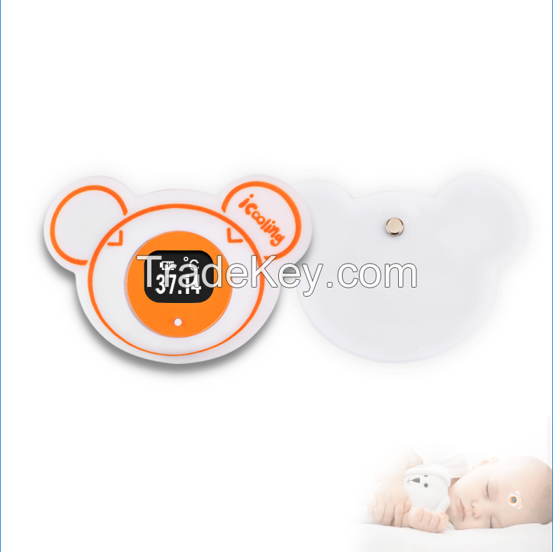 Icooling Accurate, Bluetooth, Smart Thermometer, Continuously Temperature Monitor, Soft Wearable Thermometer with Ios and Android Mobile Fever Alerts for Baby