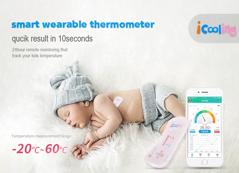 Household bluetooth Thermometer Patch with APP Fever Alerts for kids 