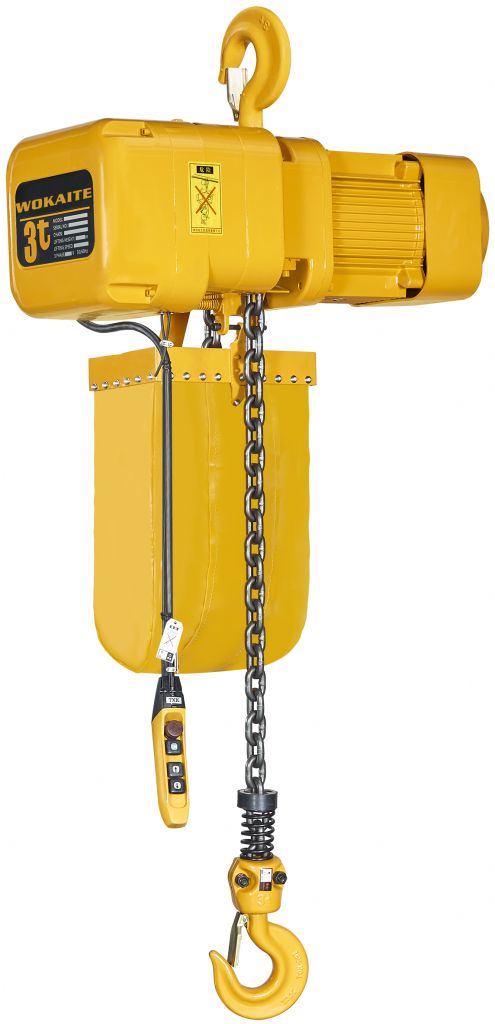 WOKAITE 3 ton electric chain hoist with single chain, 380V