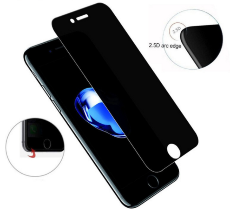 Anti Spy Black Cover Phone Glass Film Privacy Tempered Glass Screen Protector for Samsung A3 A5 A7 A8