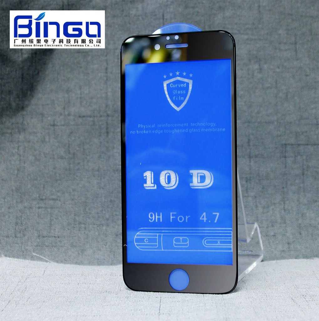 Hot Product Full glue 9H Explosion-proof 10D Tempered Glass Screen Protector for iphone 6 7/7P 8/8P X