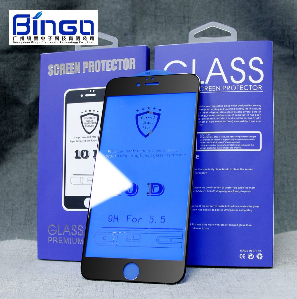 Hot Product Full glue 9H Explosion-proof 10D Tempered Glass Screen Protector for iphone 6 7/7P 8/8P X