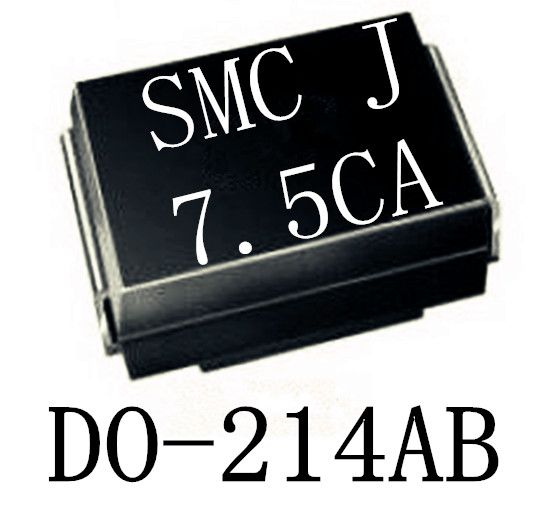 Free Samples TVS Chip Rectifier Diode SMCJ7.5A-SMCJ7.5CA Transient Voltage Suppressor 1500W 7.5V DO-214AB Case