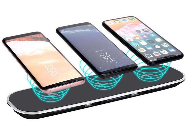 3in1 Qi Wireless Charging Pad Desktop Charger For Iphone X