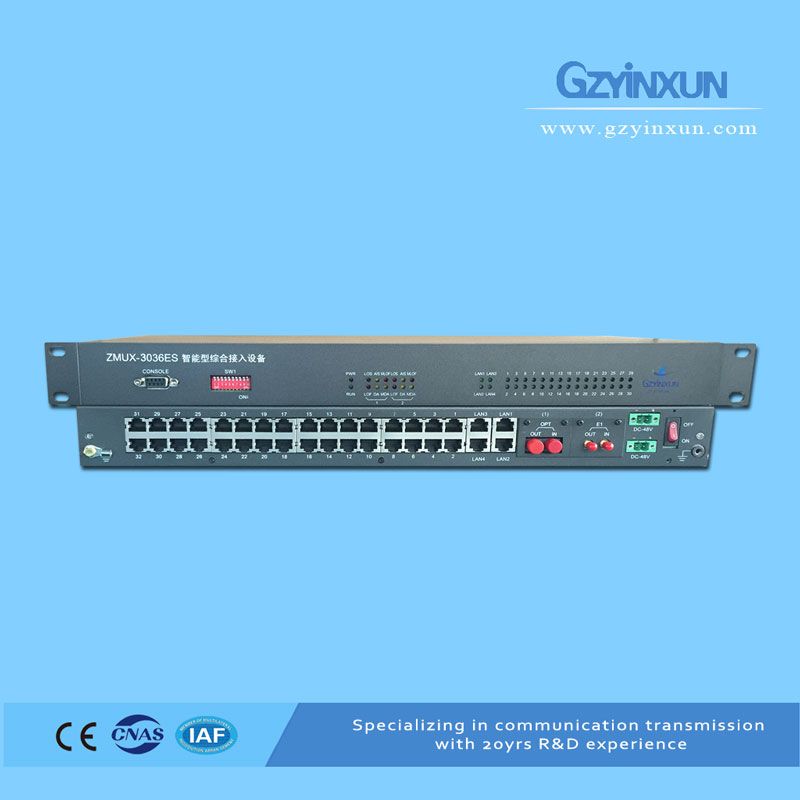 1 Fiber+1 E1 back up protection multiplexer-ZMUX-3036ES