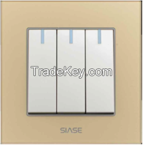 Factory Offer Siase Brand Siase switches and sockets 3Gang 1/2 way switches