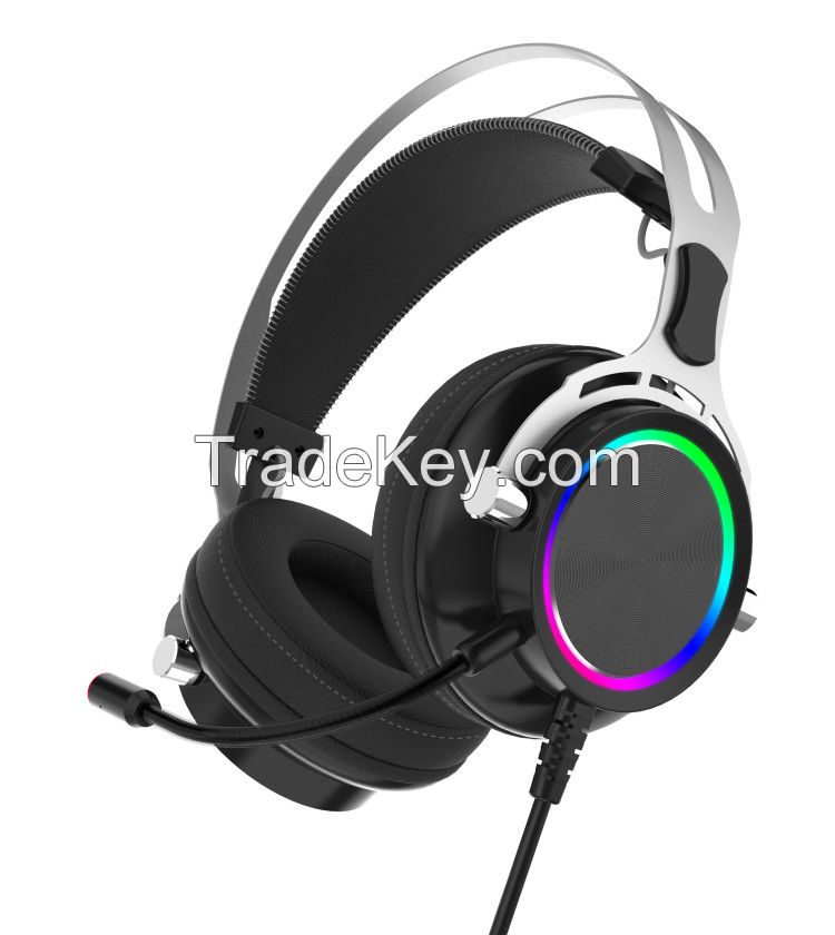 NEW ARRIVAL 7.1 virtual surround RGB gaming headsets gaming headphone