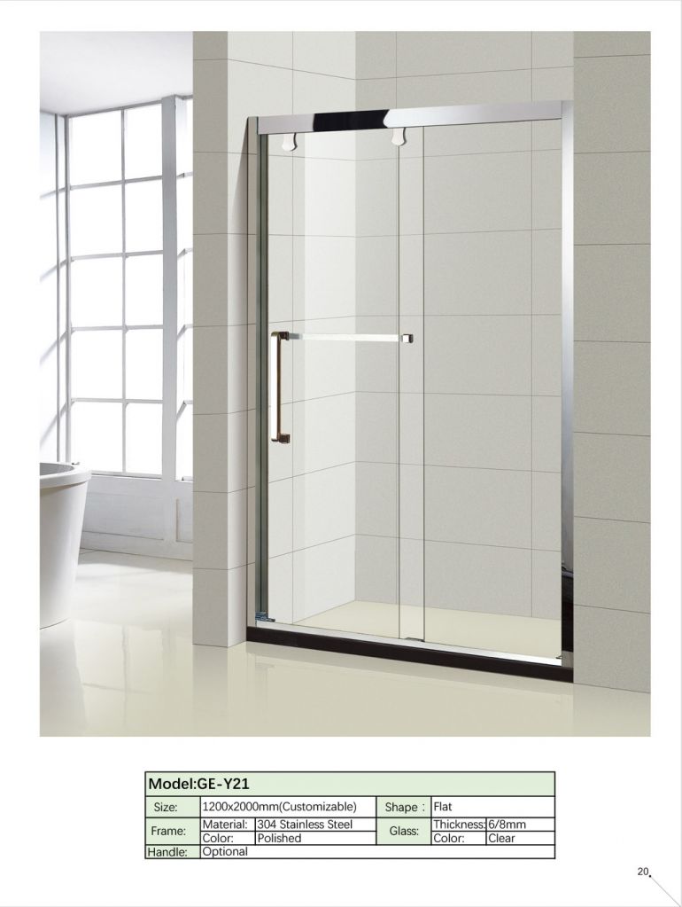 Stainless Steel Frameless Shower Doors