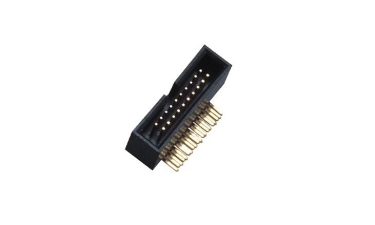 Right Angle Box Header Connector 2 * 6 Pin PA6T Height 4.8mm Current Rating 2.0AMP