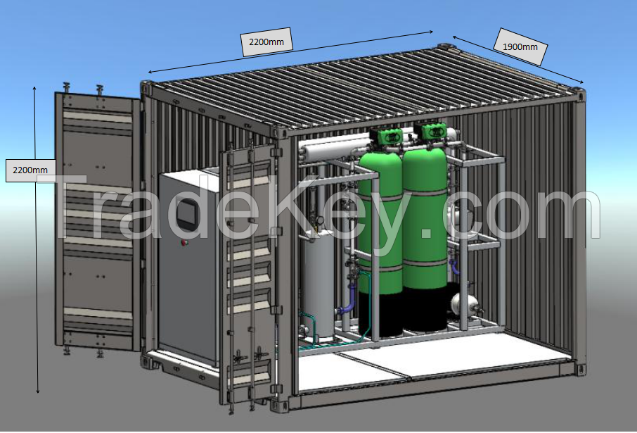 Compact Movable Sea /Brackish/ Well water treatment system