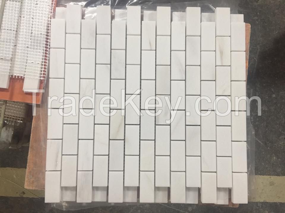 Mosaic tiles made from marble stone