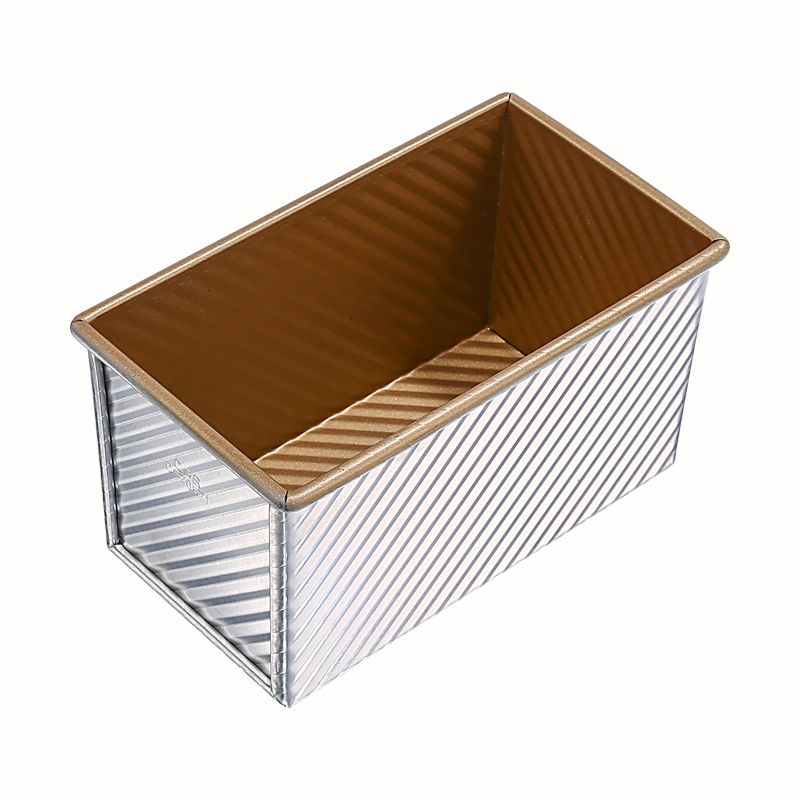 450g Corrugated seamless bread tin with lid for commercial oven