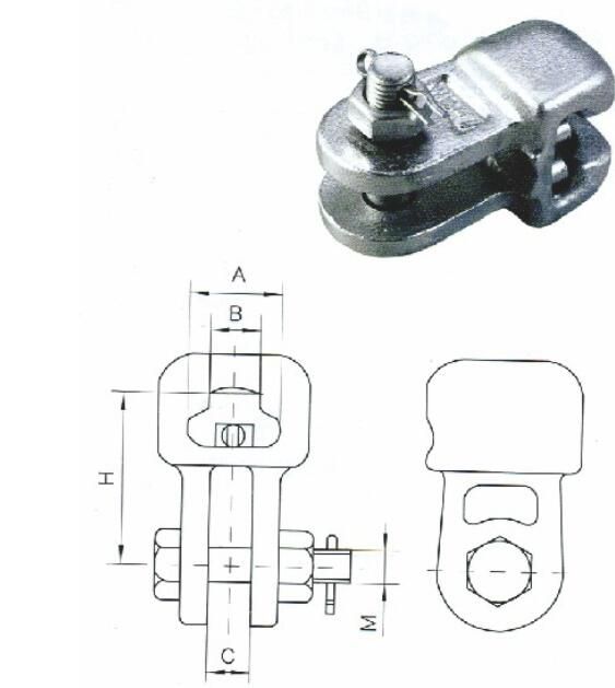 Ws Type Socket Clevis Eye/ High Voltage Line Accessories/Galvanized Malleable Iron Double Ws Type Socket Clevis Socket Eye with Stainless Steel Pin