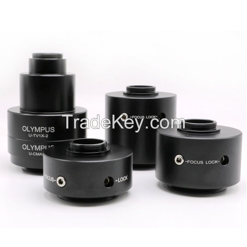 0.35X 0.5X 0.65X 1X C Mount Microscope Camera Adapter Adjustable Trinocular Microscope Reduction Lens for Olympus Microscope SZX AX CX BX MX