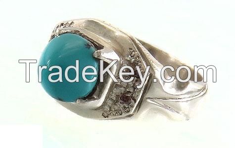 Silver Ring Turquoise Neyshaburi