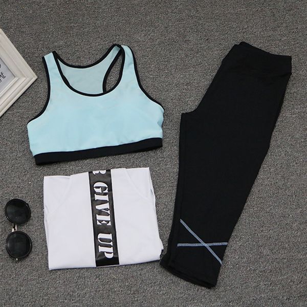 2pcs Women Yoga Slimming Fitness Sport Shirt Vest + Pants Leggings