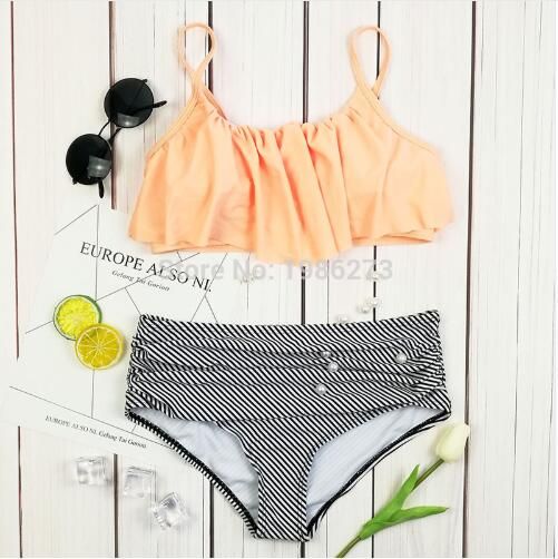 Summer push up new sexy bikini lotus edge swimsuit women swimsuit wome