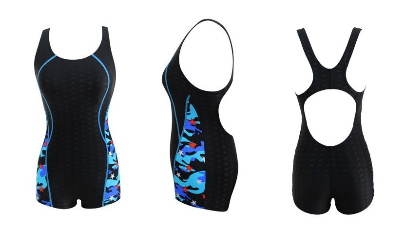 Brand Boxer one-piece swimsuit professional sport swimsuit women athle