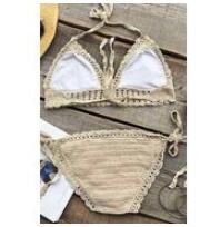 Beach Women's Summer Crochet Bikini Sets Sexy Crochet Swimwear Padded Bikini Swimsuit Bathing Suit