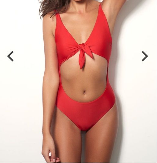 Knot front swimsuit