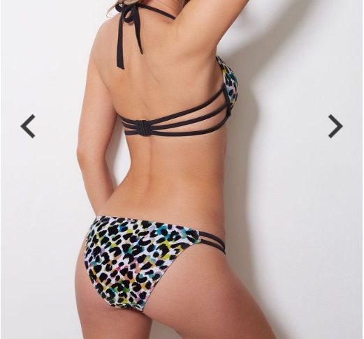 Leopard strappy bikini briefs