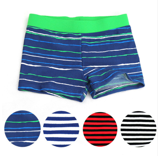 Striped Swimming Trunks Boys Nylon Bathing Suit Children Swim Shorts Baby Boys Beach Pants Swimwear Kids Swimsuit 3-8 Years