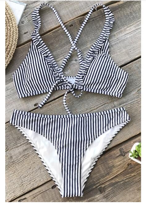 Striped bikini