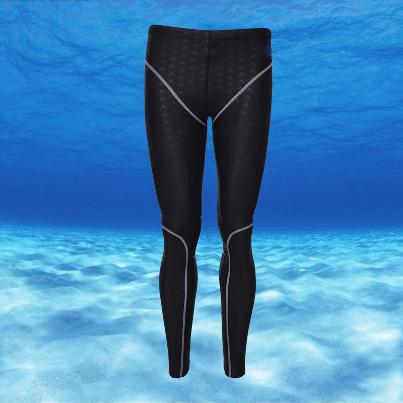2019 men's bathing suit men's shark skin water repellent swimming trunks men sport long leg Sunga bath Plus size