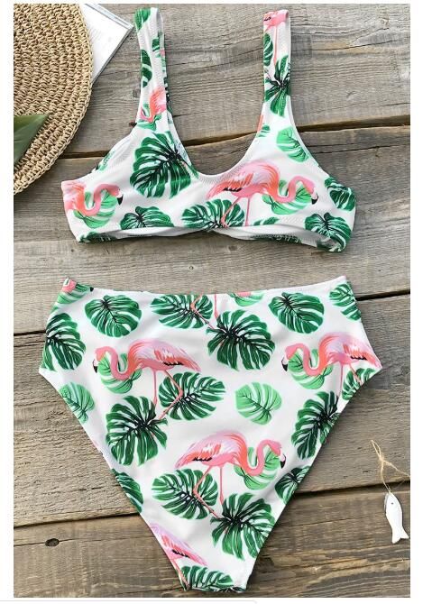 Flamingo leaf bikini