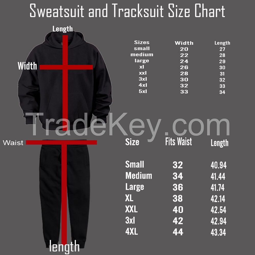 Wholesale OEM Red Fitted Sweatsuit Tracksuit Zipper Hooded Jogging Men Jogger Track Suit