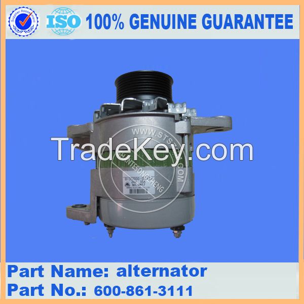 sell excavator spare parts, PC300-7 6D114 alternator 600-861-3111(Email:bj-*****)