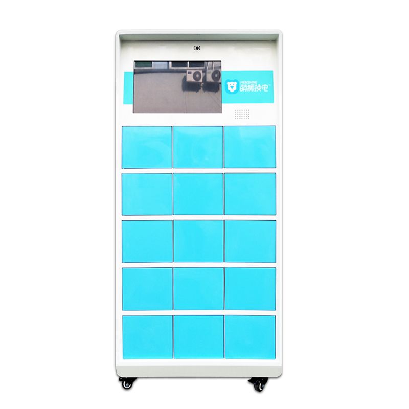 15 doors smart current change electric cabinet self-serve charging locker in public