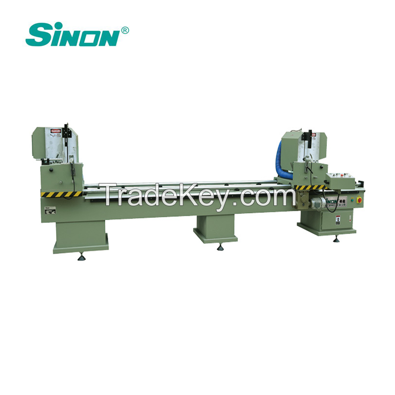 Double head cutting saw machine for PVC window and door