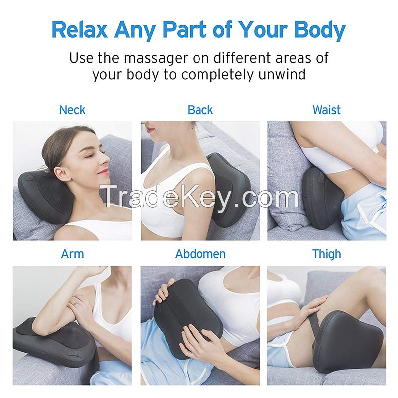 Shiatsu Car Home Neck Shoulder Massager Massage Pillow with Heat