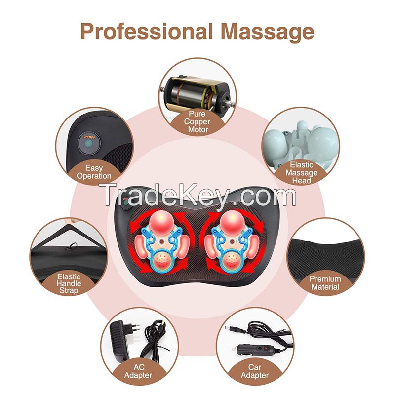 Shiatsu Neck and Shoulder Massager Factory Massage Pillow with Heat