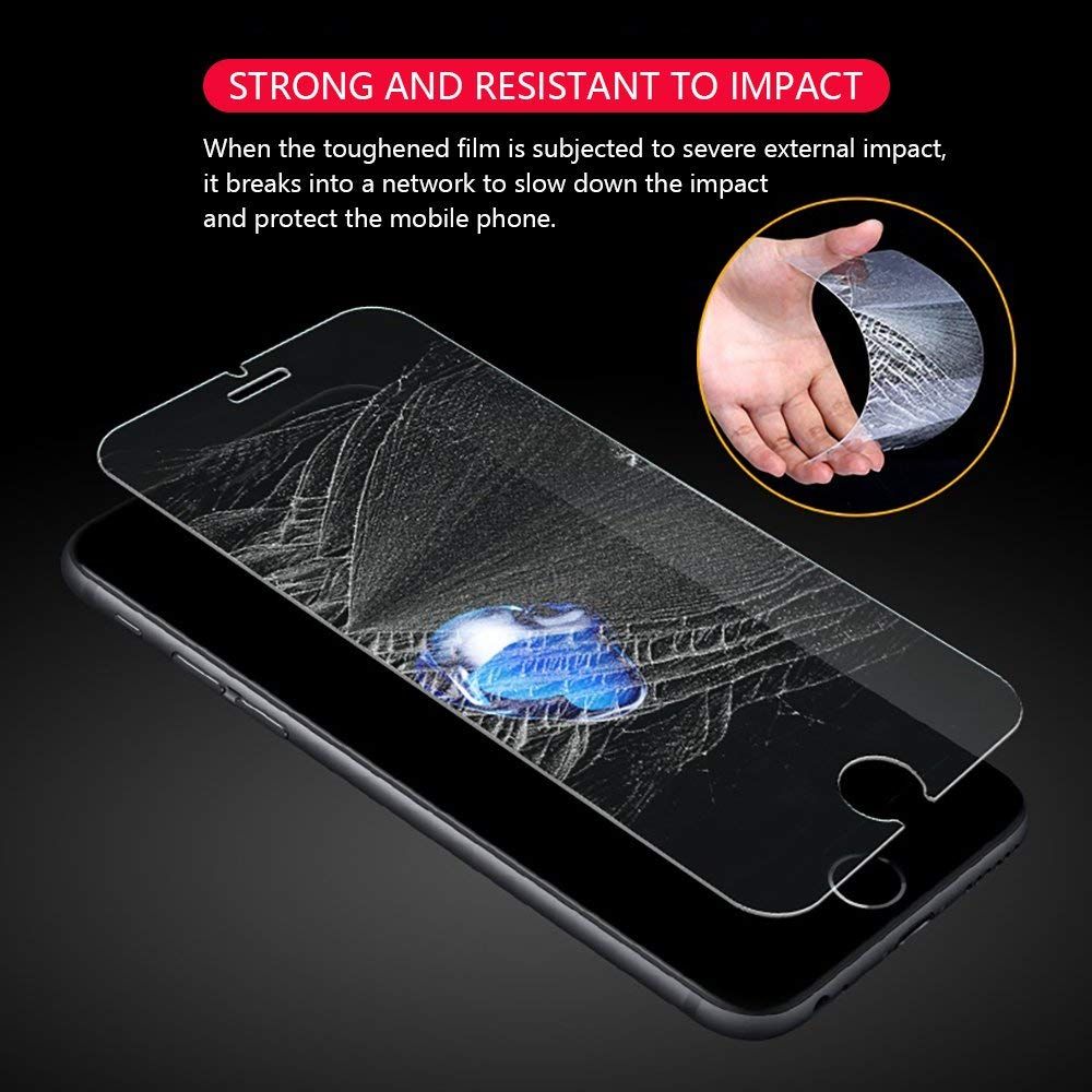 2PC For iPhone 7/8 Plus Full Coverage Tempered Glass Screen Protector/Transparent