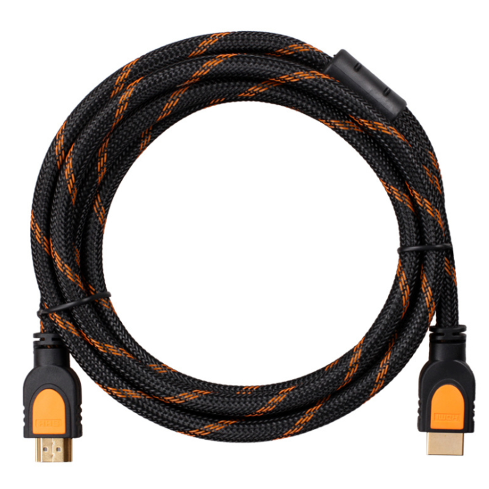 Braided Ultra HD HDMI Cable V2.0 High Speed 2160p 4K 3D CHROME HDTV Gold