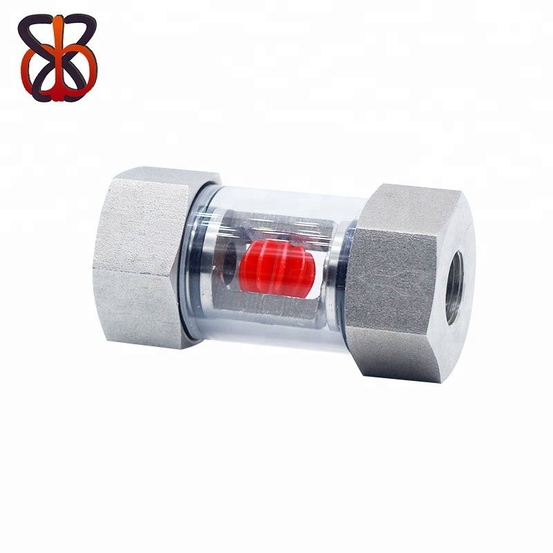 1/4'' to 4'' Stainless Steel Water Sight Glass Flow Meter Indicator