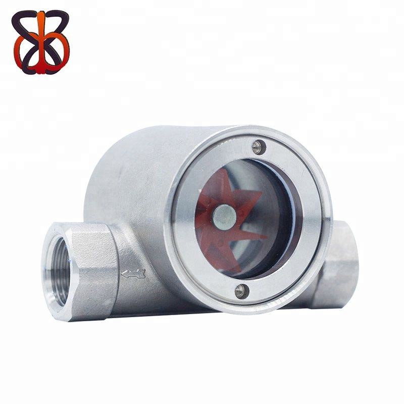 1/4'' to 4'' Stainless Steel Water Sight Glass Flow Meter Indicator