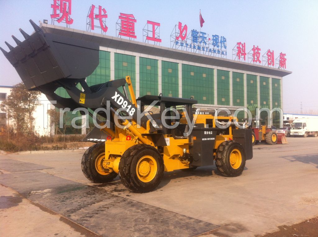 XD918 Side Unloading Chinese Underground wheel loader/mining loader/ underground coal loader with good