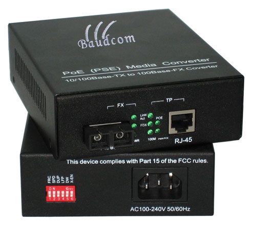 10/100M POE Fiber Media Converter