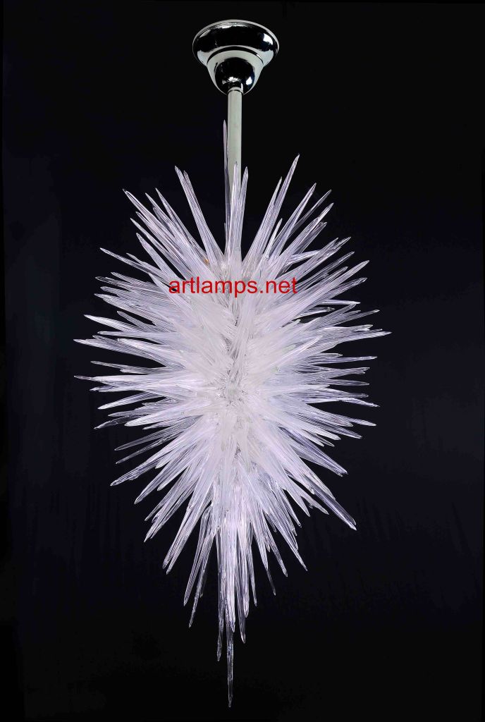 Custom Made Blown Art Glass Chandelier Blown Crystal Glass Pendant Chandelier