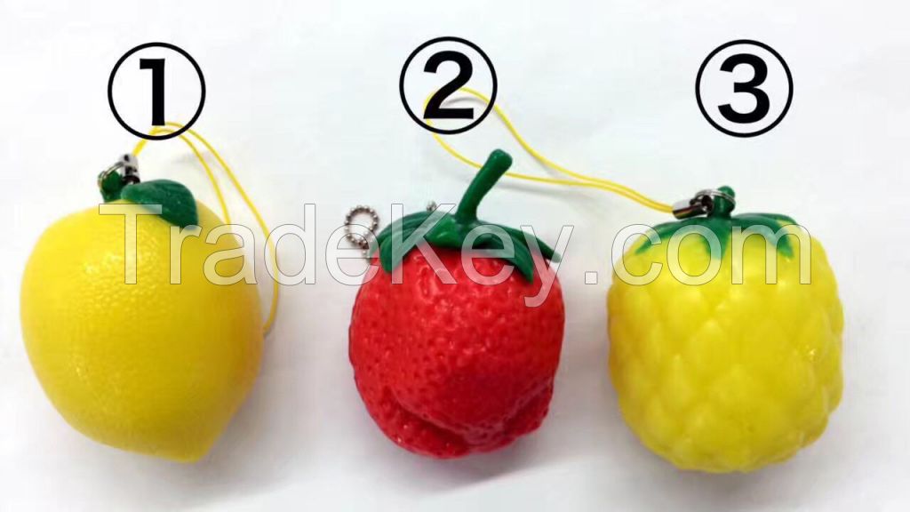 fruit style strawberry squishy stress toy