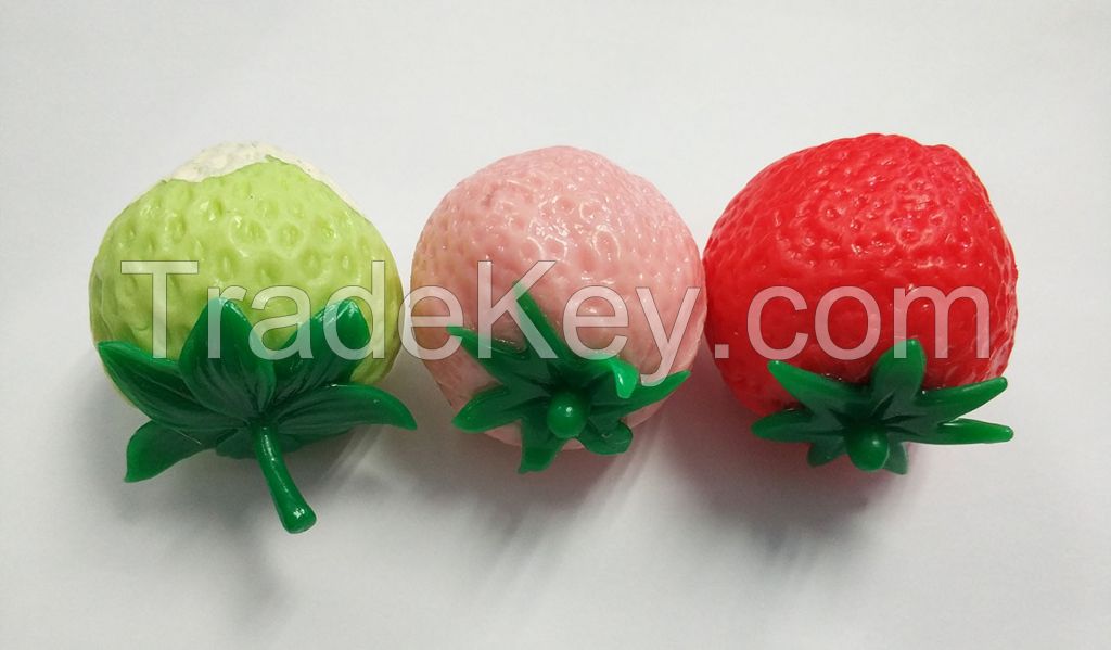 fruit style strawberry squishy stress toy