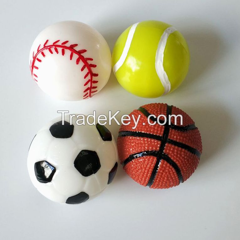 soft plastic rubber sports stress ball for stress relief