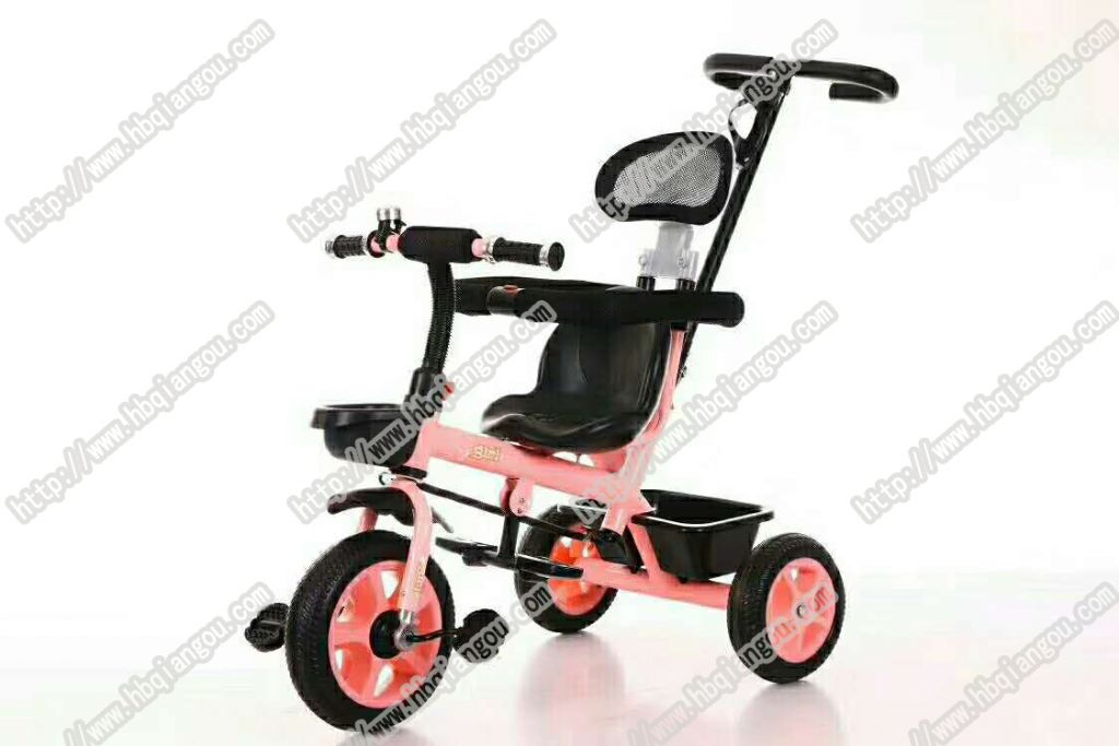 fashion modeling  plastic children trike with handle kids ride three wheels bicycle