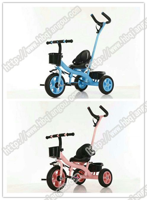 hot sale plastic material children trike with handle pedal kids tricycle