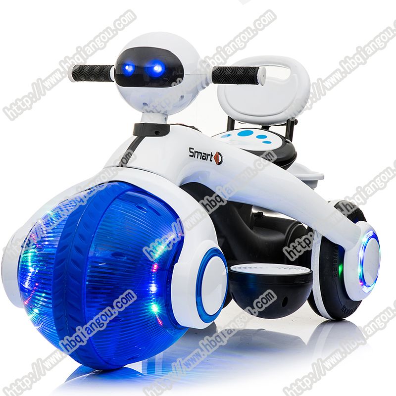 cool modeling double drive bright light bluetooth remote control kids electric motorcycle