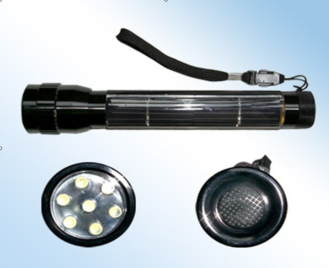 solar LED flashlight